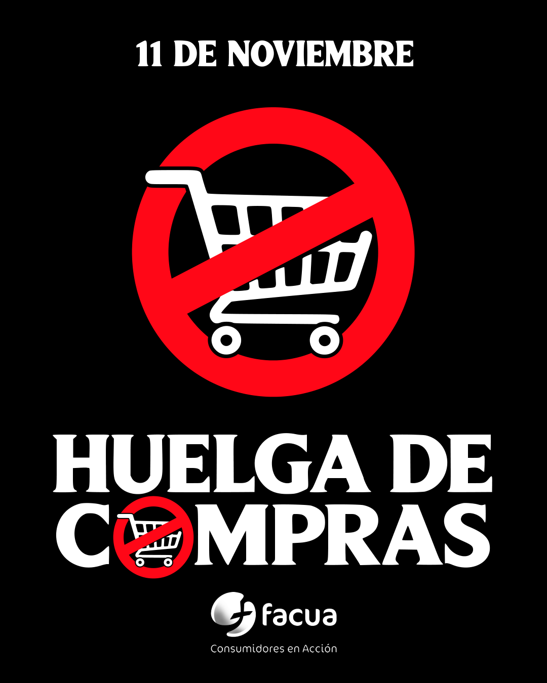 Tarjeta: 11 de noviembre, Huelga de compras, FACUA